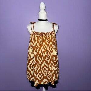 NWT Haute Hippie Orange and Cream Tank Top